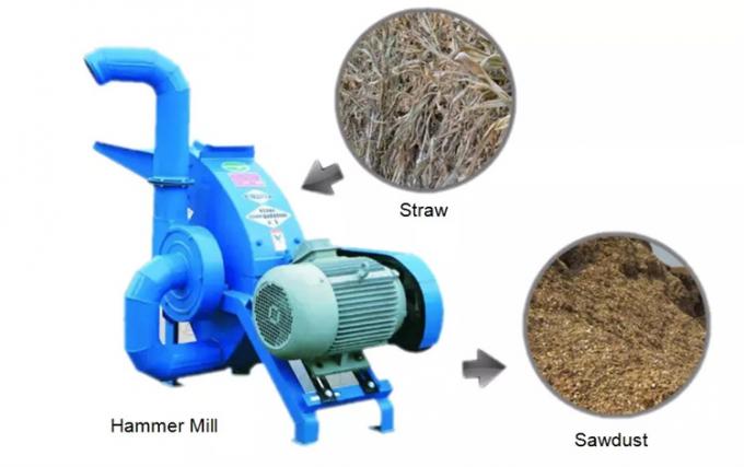 Tierfutter-Zerkleinerungsmaschine ziehen Hammermühle-Vieh Hammermühle-Machine Grain Hammer-Mühlmaschine für das Korn-Mahlen ein