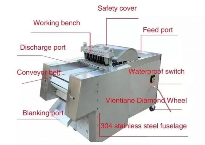 Gefrorene Hühnerbein-Schneidemaschine-gefrorene Fisch-Würfel-Schneider-Fleisch-Werkzeugmaschine