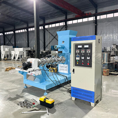 CE Einzel-Schnecken-Schwimmfutter-Extruder-Maschine zu verkaufen – Wird zur Herstellung von Fisch-/Garnelen-/Tierfutterpellets von 2–12 mm verwendet