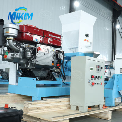 MIKIM 500 kg/h Diesel-Einschraubmaschine schwebende Fischfutterpelletshersteller Maschine Wasserfutter-Extruder Schwebende Haustierfutter-Pufmaschine