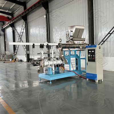 1-2T/H Großkapazität Schwimmb/Sinking Wet-Typ Einzelschraubfischfutter-Pellets extruder Produktionslinie Karpfen Garnelen Haustierfutter Motor PLC Pump Gear