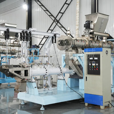 New Design Auto Dry Pet Pellet Food Double Puffing Screw Extruder Dog and Cat Food Making Machine Production Line