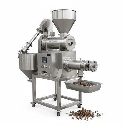 Maschine für Fischfutterpellets aus Edelstahl mit einer Kapazität von 100 bis 2000 kg/h und automatischer Zufuhr zur Extrusion von Tiernahrung
