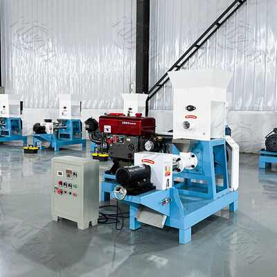 MIKIM 500 kg/h Diesel-Einschraubmaschine schwebende Fischfutterpelletshersteller Maschine Wasserfutter-Extruder Schwebende Haustierfutter-Pufmaschine